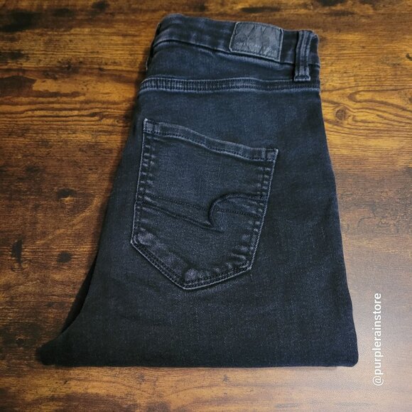American Eagle Jeans 4 S Jegging Curvy Highest Rise Next Level Stretch Black - Picture 3 of 12